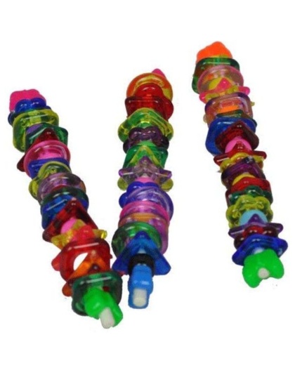 AE Cage Company Happy Beaks Acrylic Things and Lolly Pop Foot Toy - 3 count