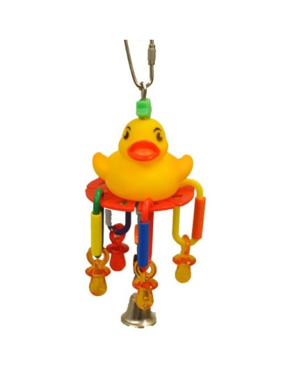 AE Cage Company Happy Beaks Lucky Rubber Ducky Bird toy - 1 count