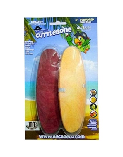 AE Cage Company Captain Cuttlebone Flavored Cuttlebone 6in. Long - 2 count
