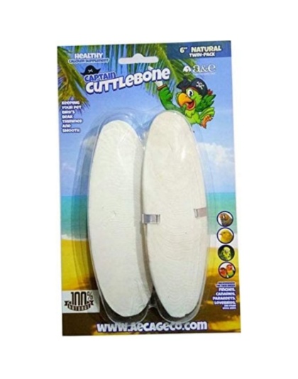 AE Cage Company Captain Cuttlebone Natural Flavored Cuttlebone 6in. Long - 2 count