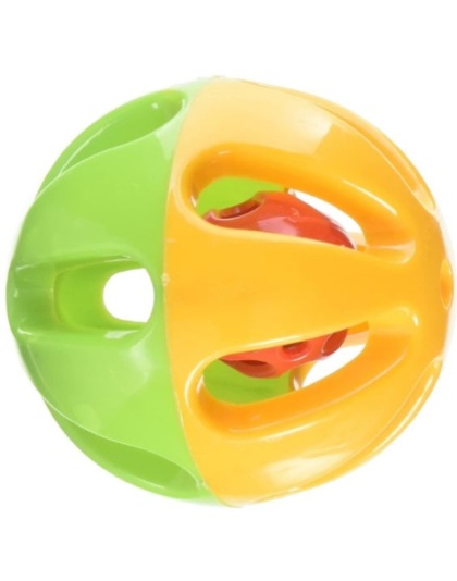 AE Cage Company Happy Beaks Large Round Rattle Foot Toy for Birds 3in. Wide - 1 count
