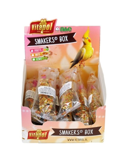 A&E Cage Company Smakers Cockatiel Fruit Treat Sticks - 12 count