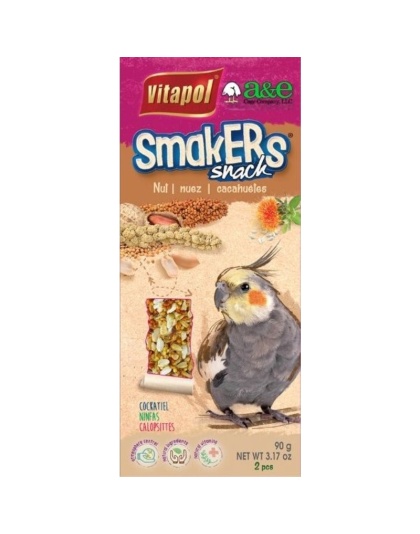 A&E Cage Company Smakers Cockatiel Nut Treat Sticks - 2 count