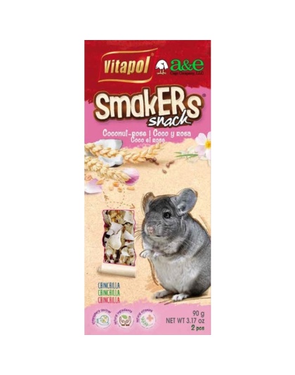 A&E Cage Company Smakers Coconut-Rose Sticks for Chinchillas - 2 count