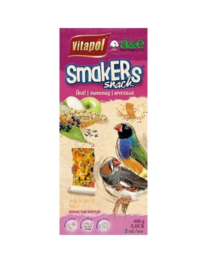 A&E Cage Company Smakers Finch Fruit Treat Sticks - 2 count