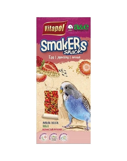 A&E Cage Company Smakers Parakeet Strawberry Treat Sticks - 2 count