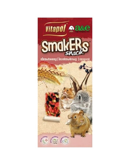 A&E Cage Company Smakers Strawberry Sticks for Small Animals - 2 count