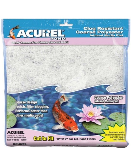 Acurel Coarse Polyester Media Pad - Pond - For 12" Long x 12" Wide Pond Filters