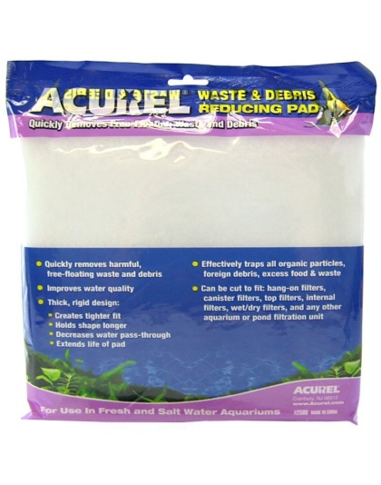 Acurel Waste & Debris Reducing Pad - Polyfiber Media Pad - 18" Long x 10" Wide