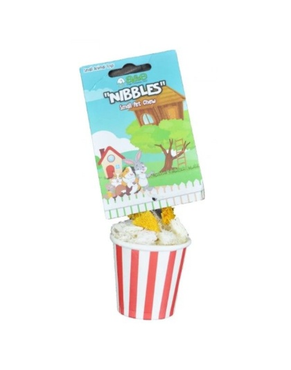 AE Cage Company Nibbles Popcorn Bucket Loofah Chew Toy - 1 count
