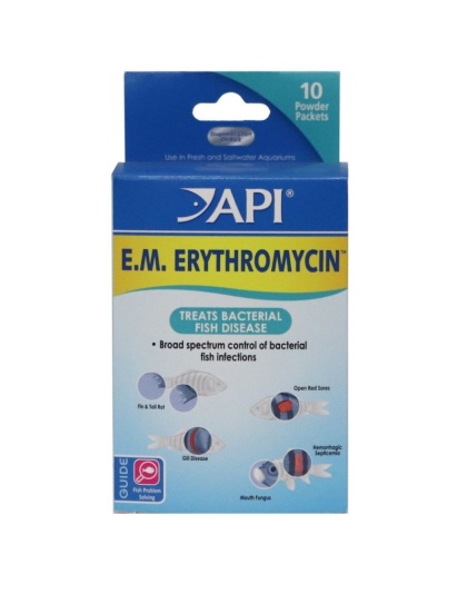 API E.M. Erythromycin Powder - 10 Packets - (200 mg Each)