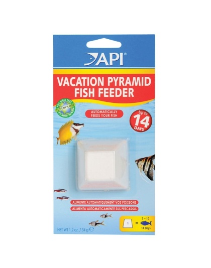 API 14 Day Vacation Pyramid Fish Feeder - Feeds up to 15-20 fish in a 10 gallon tank for 7 to 8 days
