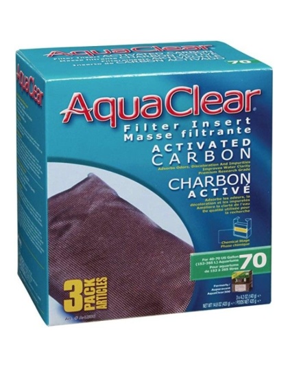 Aquaclear Activated Carbon Filter Inserts - Size 70 - 3 count