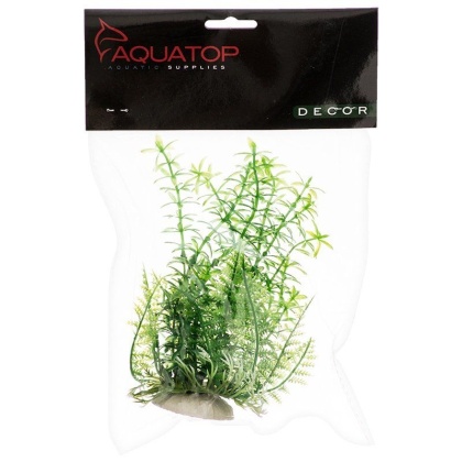 Aquatop Anacharis Aquarium Plant - Green - 9" High w/ Weighted Base