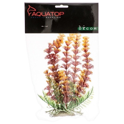 Aquatop Cabomba Aquarium Plant - Fire - 6" High w/ Weighted Base