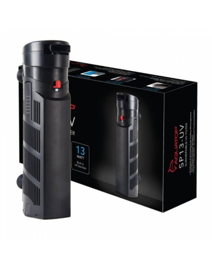 Aquatop Submersible UV Filter with Pump - 13 Watts - 395 GPH - Aquariums up to 150 Gallons - (13"L x 4"W)