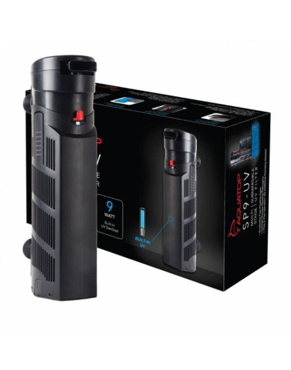 Aquatop Submersible UV Filter with Pump - 9 Watts - 264 GPH - Aquariums up to 120 Gallons - (12.5"L x 4"W)