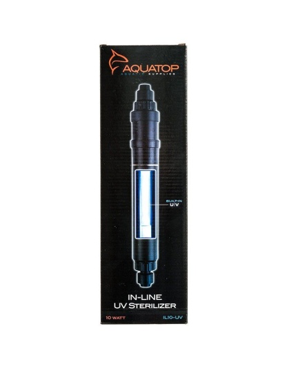 Aquatop In Line UV Sterilizer - 10 Watts - 211 Maximum GPH - (12.5" Long)