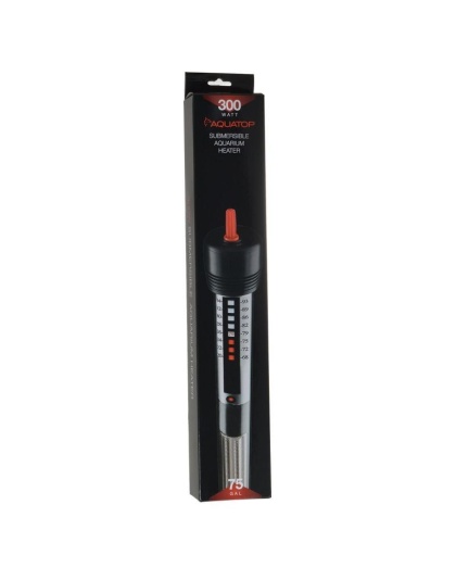 Aquatop Aquarium Submersible Glass Heater - 300 Watts - 14.5" Tall (Aquariums up to 75 Gallons)
