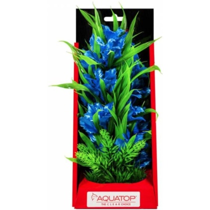 Aquatop Vibrant Passion Aquarium Plant Blue - 10" tall