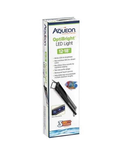 Aqueon OptiBright LED Aquarium Light Fixture - 12"-18" Fixture