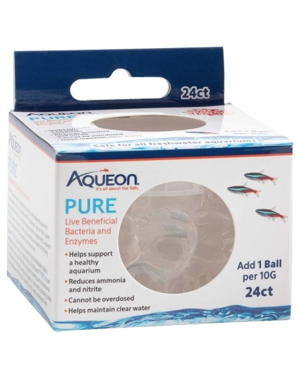 Aqueon Pure LIve Beneficial Bacteria and Enzymes for Aquariums - 24 count