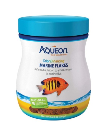 Aqueon Color Enhancing Marine Flakes Fish Food - 1.02 oz