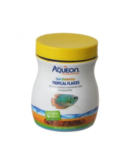 Aqueon Color Enhancing Tropical Flakes Fish Food - 1.02 oz