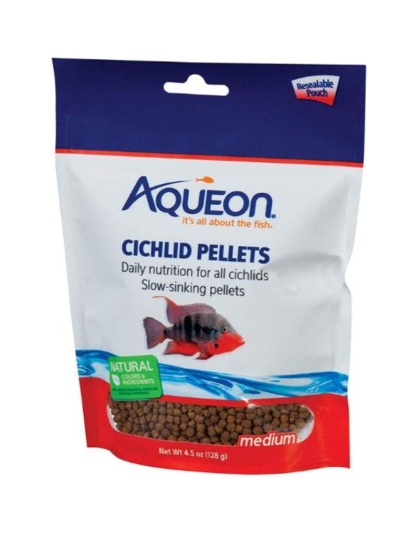 Aqueon Medium Cichlid Food Pellets - 4 oz