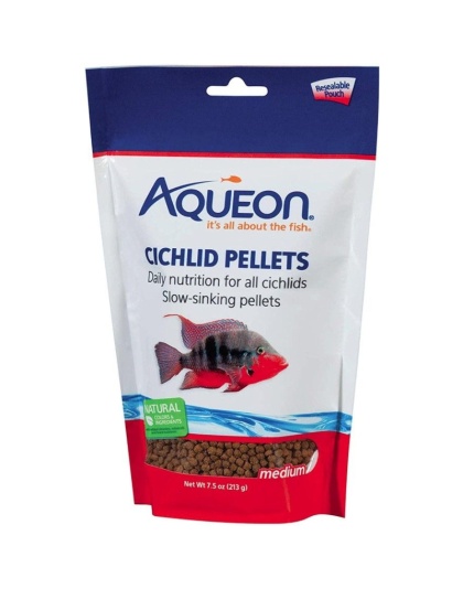 Aqueon Medium Cichlid Food Pellets - 7.5 oz