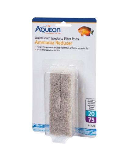 Aqueon Ammonia Reducer for QuietFlow LED Pro Power Filter 20/75 - 4 count