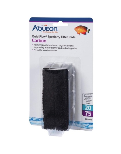 Aqueon Carbon for QuietFlow LED Pro 20/75 - 4 count