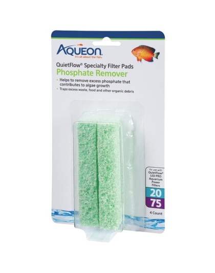 Aqueon Phosphate Remover for QuietFlow LED Pro Power Filter 20/75 - 4 count