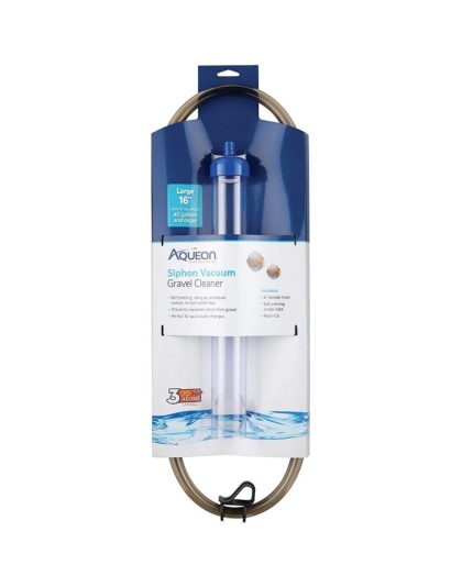 Aqueon Siphon Vacuum Gravel Cleaner - Large - 16" Tube with 6' Hose - (Aquariums 40+ Gallons)