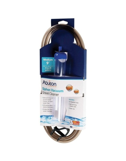 Aqueon Siphon Vacuum Gravel Cleaner - Medium - 9" Tube with 6' Tube - (Aquariums 15-35 Gallons)