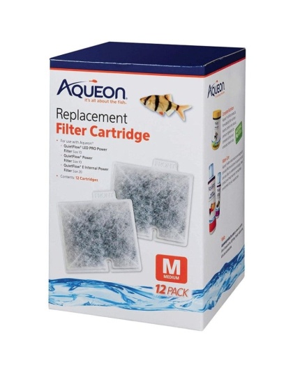 Aqueon QuietFlow Replacement Filter Cartridge - Medium (12 Pack)