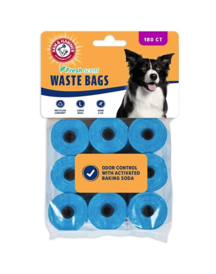 Arm and Hammer Dog Waste Refill Bags Fresh Scent Blue - 180 count