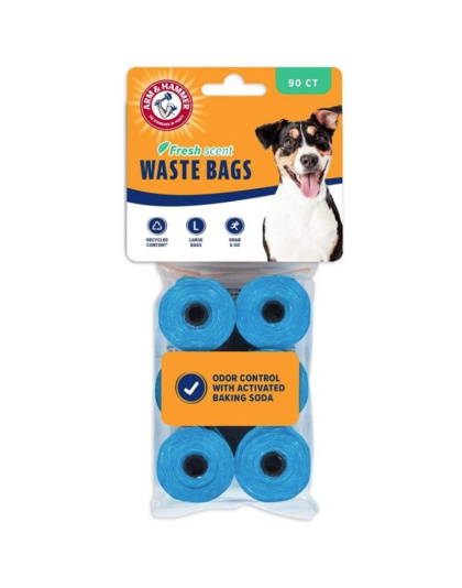 Arm and Hammer Dog Waste Refill Bags Fresh Scent Blue - 90 count