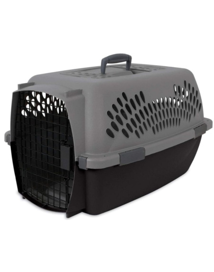 Aspen Pet Fashion Pet Porter Kennel Dark Gray and Black - 10 - 20 lbs