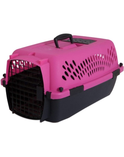 Aspen Pet Fashion Pet Porter Kennel Pink and Black - 1 count