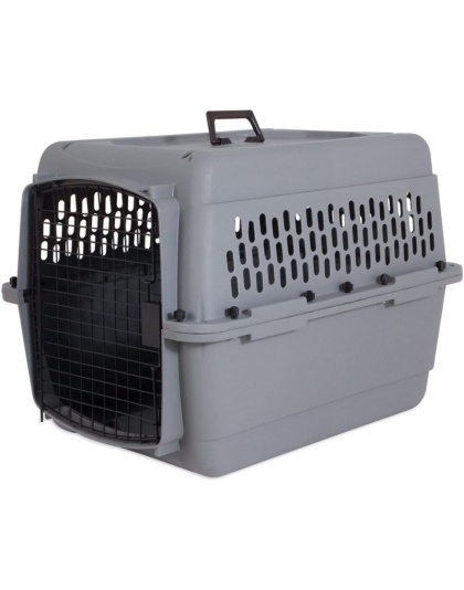 Aspen Pet Traditional Pet Kennel - Gray - Dogs 20-30 lbs - (28"L x 20.5"W x 21.5"H)