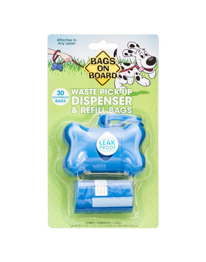 Bags on Board Bone Shaped Pick up Bag Dispenser - Blue - 1 Count