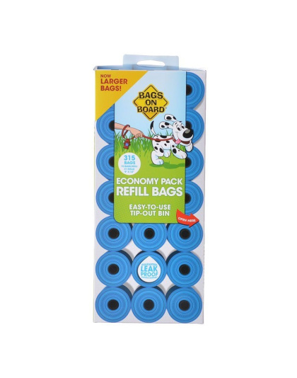Bags on Board Waste Pick Up Refill Bags - Blue - 315 Bags