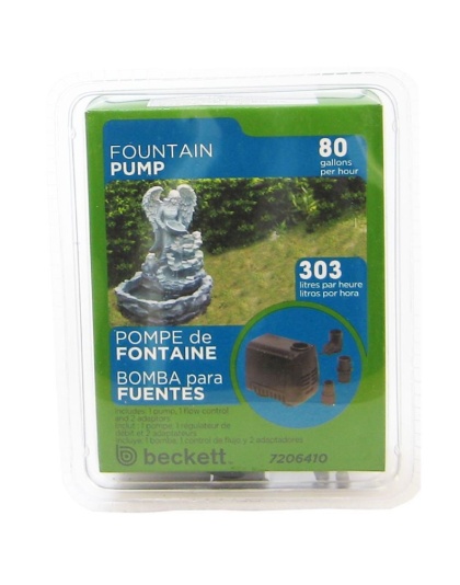 Beckett Fountain Pump for Indoor or Outdoor - 60 GPH