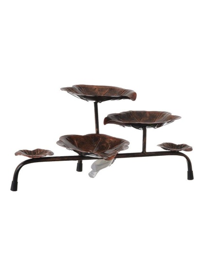 Beckett 3-Leaf Tiered Pond Spitter - 11"L x 7"W x 14"H