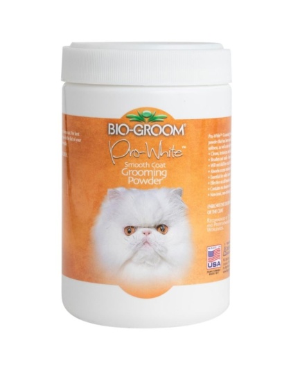 Bio Groom Pro-White Smooth Coat Grooming Powder for Cats - 8 oz