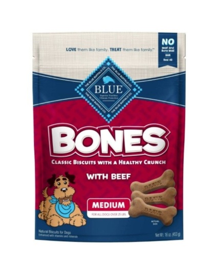 Blue Buffalo Classic Bone Biscuits with Beef Medium - 16 oz