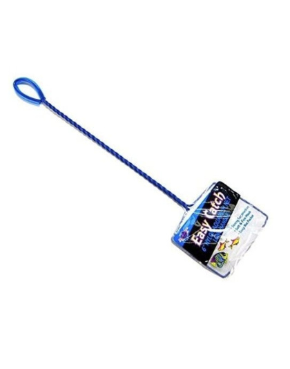 Blue Ribbon Pet Easy Catch Sof and Fine Mesh Aquarium Net with Extra Long Handle - 1 count (6"W Net)