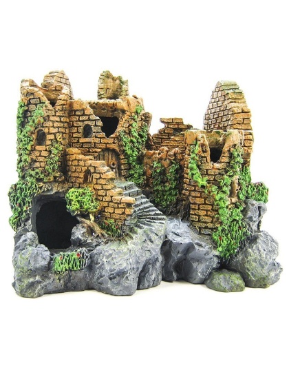 Blue Ribbon Forgotten Ruins Ornament - 7.5"L x 5.5"W x 7"H