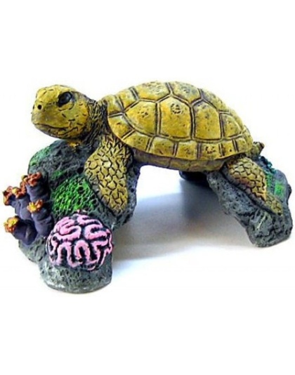 Blue Ribbon Sea Turtle Ornament - 5"L x 4"W x 2.5"H